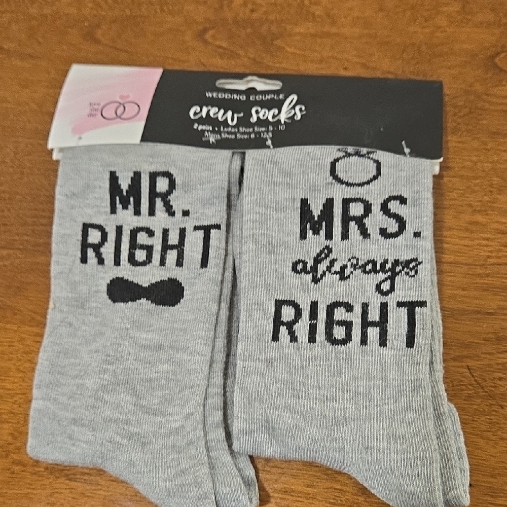 Gray Casual Socks with Playful Text Design
